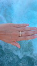 Bague Maille Marine à strass