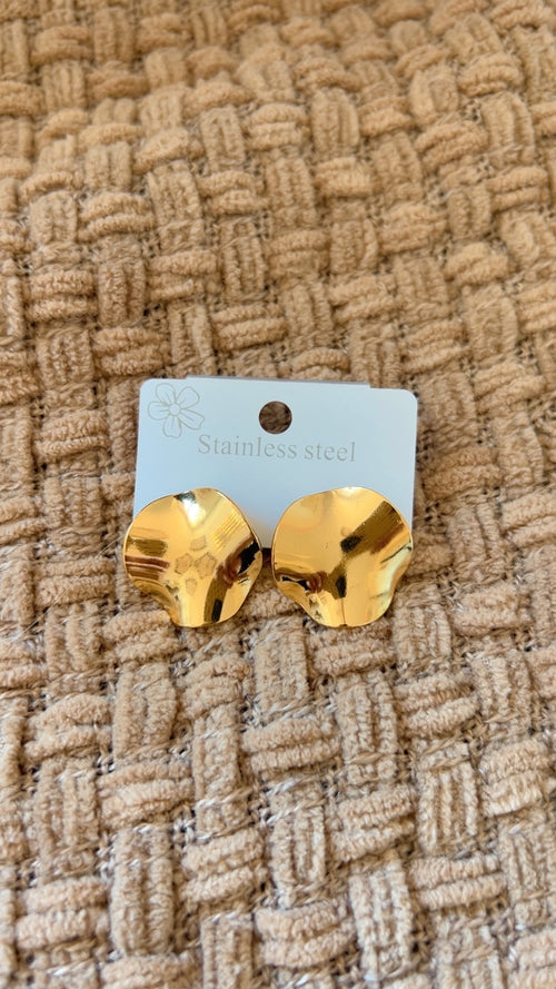 Boucles d’oreilles rondes doré