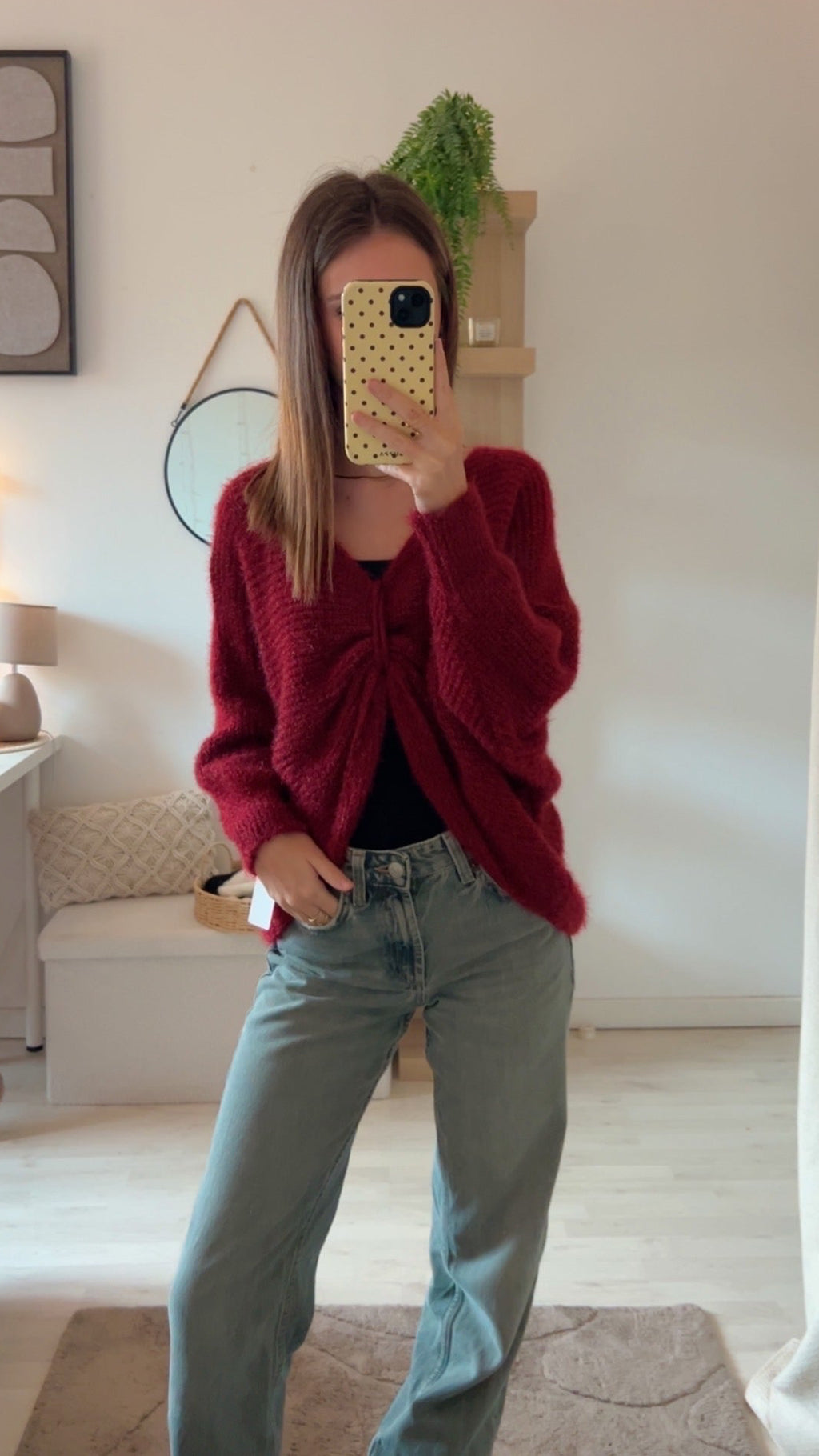 Pull maille Rouge Bordeaux 💋