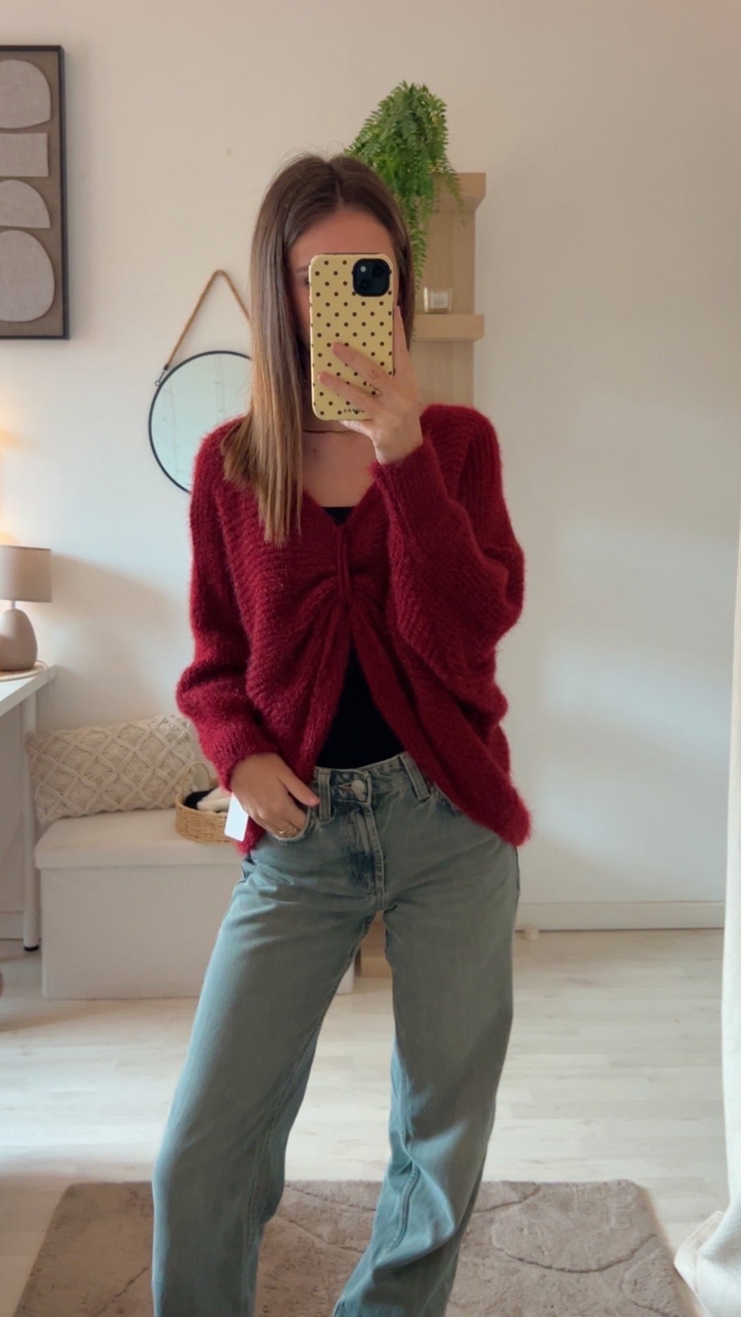 Pull maille Rouge Bordeaux 💋
