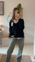 Pull à col V Noir ▪️